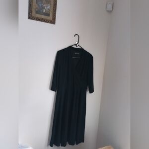 Jones New York Dress Women 12 Black 3/4 Sleeve Classic Special Occasions Office